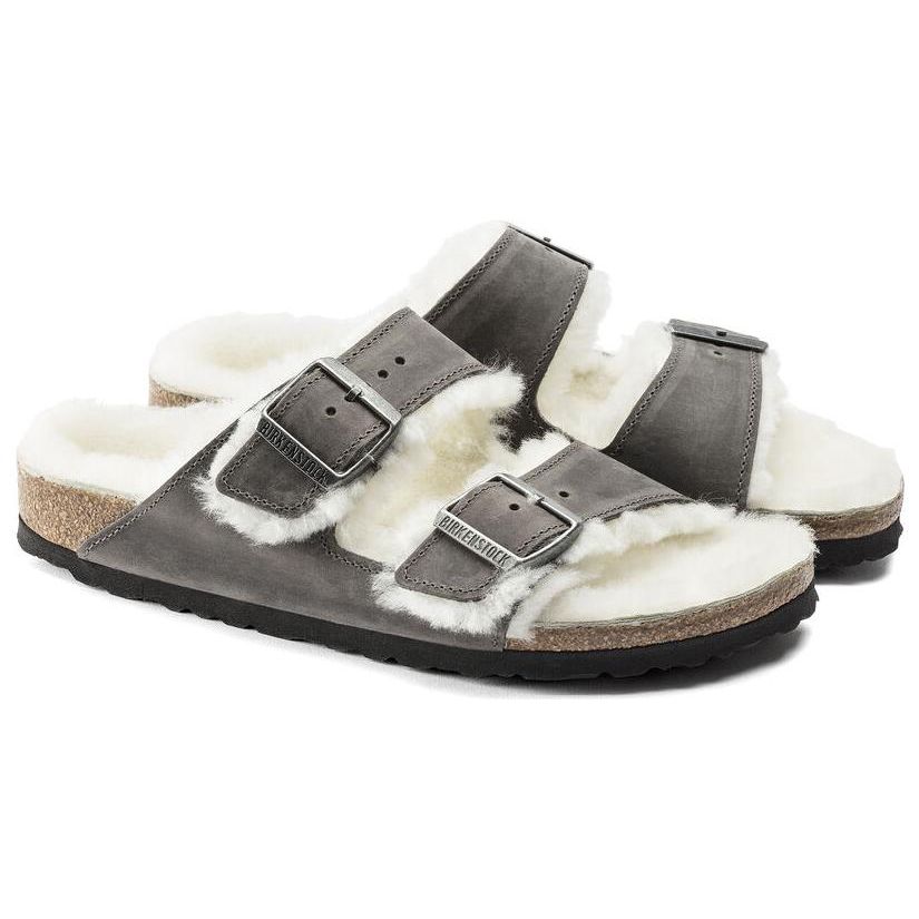 Birkenstock Удобные теплые шлепанцы унисекс серые 1021067