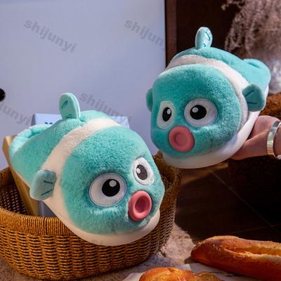 Женские домашние пушистые тапочки с милым рисунком, зимние новые теплые туфли для улицы, женские мягкие меховые нескользящие тапочки для девочек, домашние тапочки из хлопка