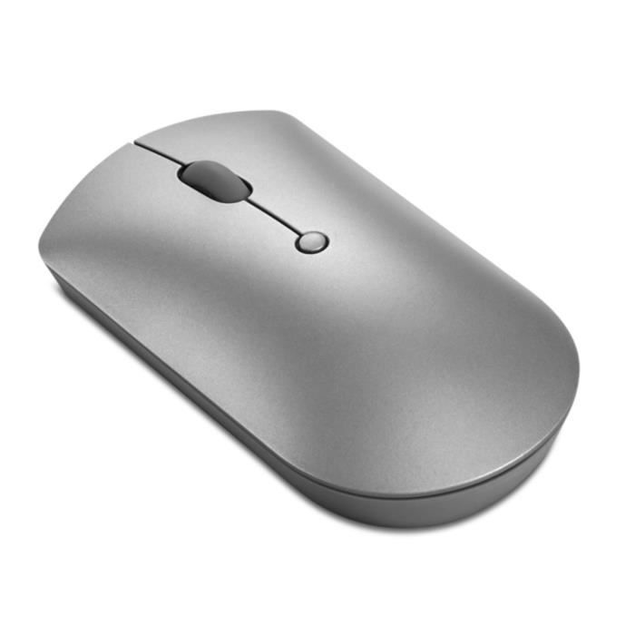 Souris sans fil LENOVO 600 Bluetooth silencieuse - Multi-appareils (2) - Capteur optique bleu 2400 DPI - Ambidextre - Gris