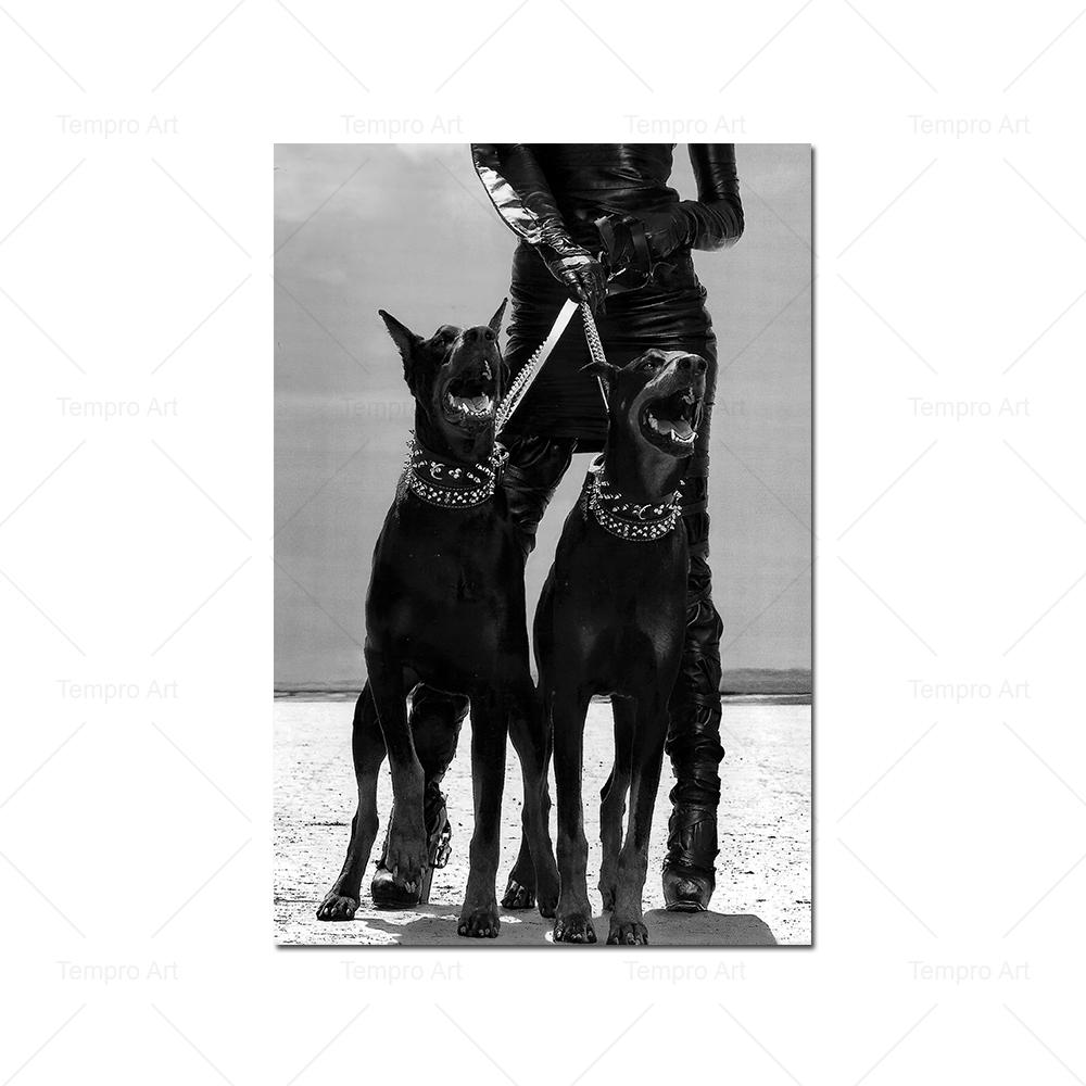 Модный постер журнала Star Dog Leopard, черный, белый цвет, скандинавские настенные художественные фотографии, печать на холсте, украшение для гостиной, дома