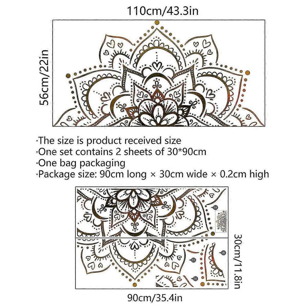 Mandala Wall Decal, Bohemian Indian Mandala Decal, Headboard Master Bedroom Bohemian Decal
