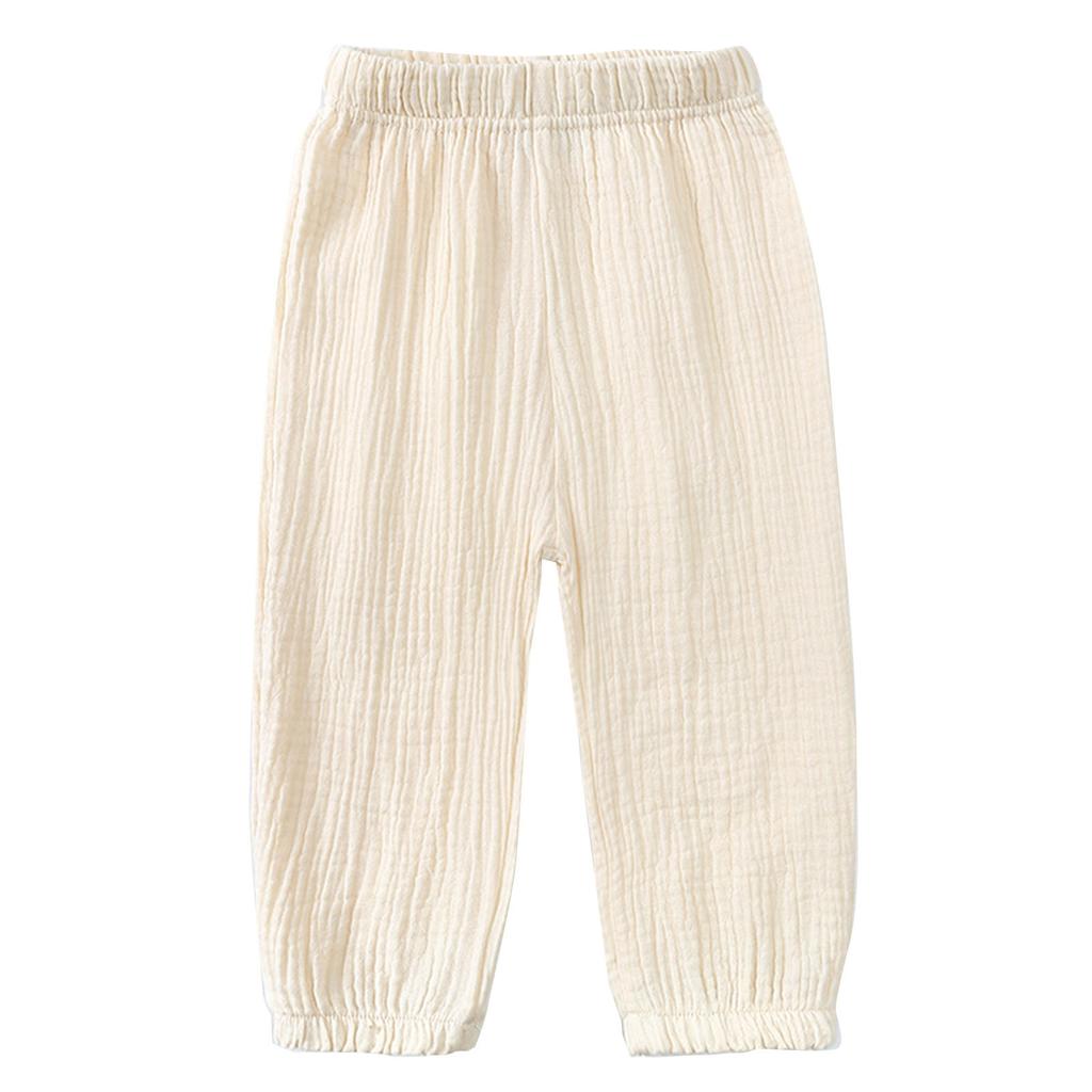 Children's Baby Girls Boys Summer Linen Trousers Bloomers Cotton Long Trousers Casual Harem Pants