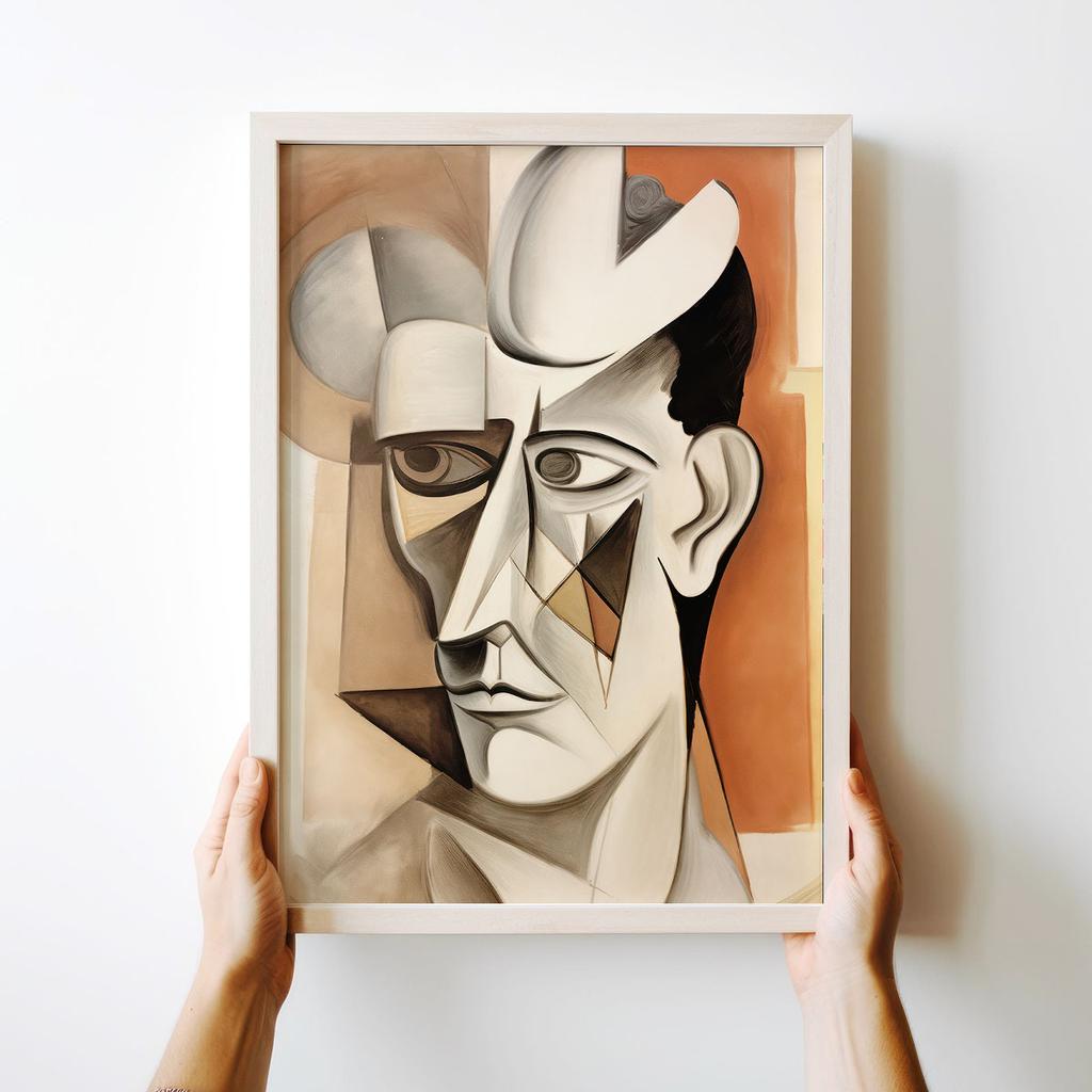 Plakat portret abstrakcja kubizm
