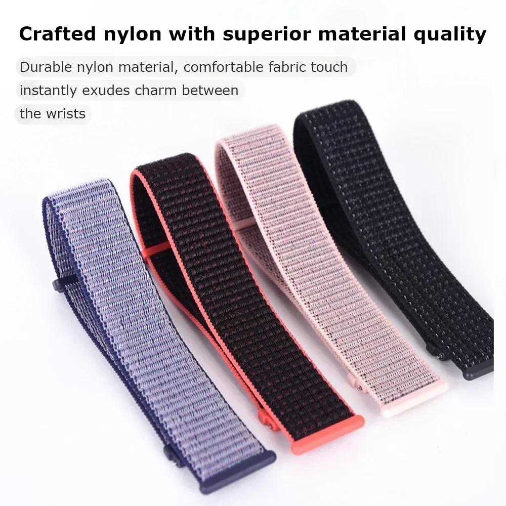 22 мм 20 мм Нейлоновый петлевой ремешок Для Amazfit BALANCE/Active2/bip 6 5/GTR 4 3 PRO/GTS 4 2mini 3 Спортивный браслет Samsung Watch 7 6 5 Ремешок