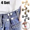 1 Set Nail-free Metal Jeans Button Snaps Detachable Pants Clips Buttons Pins DIY Waist Tightener Clothing Buckles Sewing Tools