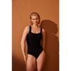 Black Basic Corset Swimsuit