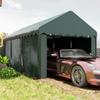 Tente Garage Carport 3 X 6M Auvent De Voiture Robuste Avec 2 Portes Enroulables Toile 200G PE Vert