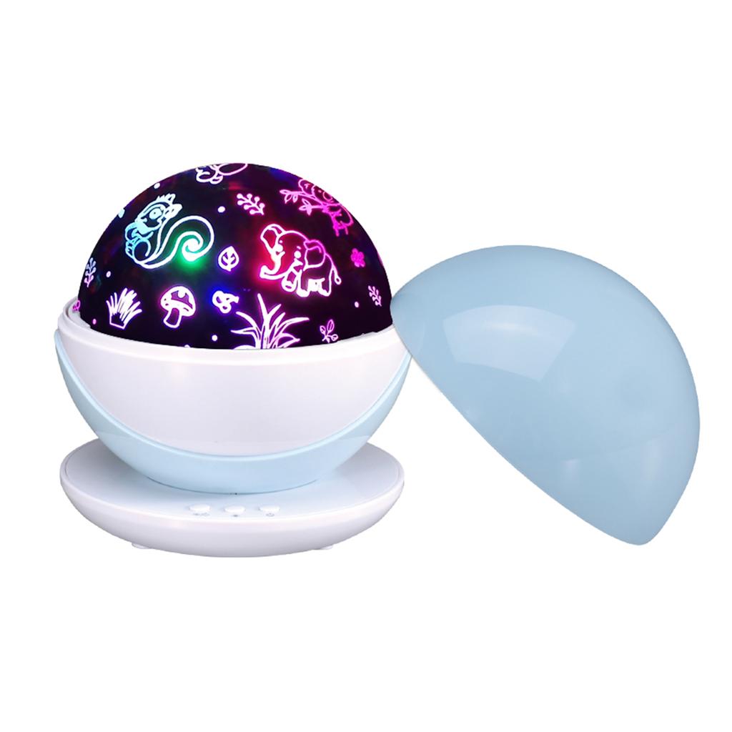 Красочные светодиоды Magic Ball Projector Light Вращающийся ночник с крышкой с изображением животных/звезд