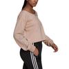 adidas Свитшот с логотипом и спущенным плечом, повседневный, спортивный, короткий, женский, серый, розовый HF6774