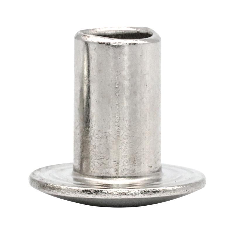 201 Stainless Steel Semi-Hollow Flat Round Head Rivets 5/6/8/10MM (GB873)