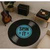 Personalised Vinyl Record Shaped Area Rug Non-Slip Retro Music Floor Mat Home Decor for Living Room Studio