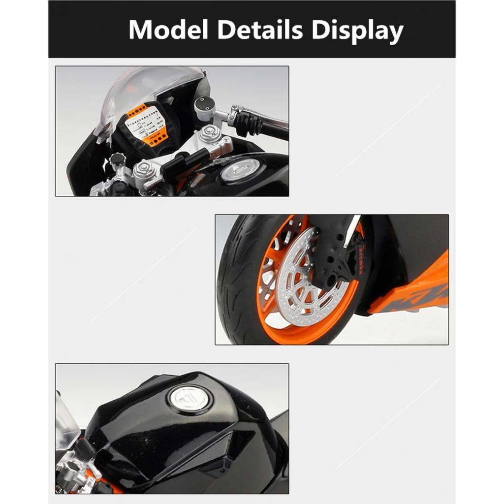 Welly 1/10 KTM 1190 RC8 R Сплав Спортивный Мотоцикл Модель Симуляция Металлическая Игрушка Уличный Гоночный Мотоцикл Модель Коллекция Детский Подарок