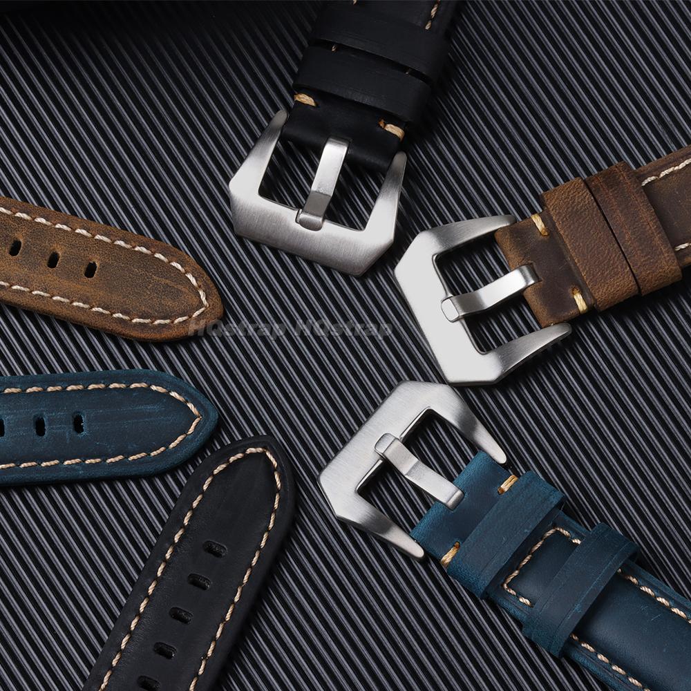 Кожаный ремешок для часов Panerai Мужской Женский Универсальный браслет для Seiko Коровья кожа 20мм 22мм 24мм 26мм Аксессуары