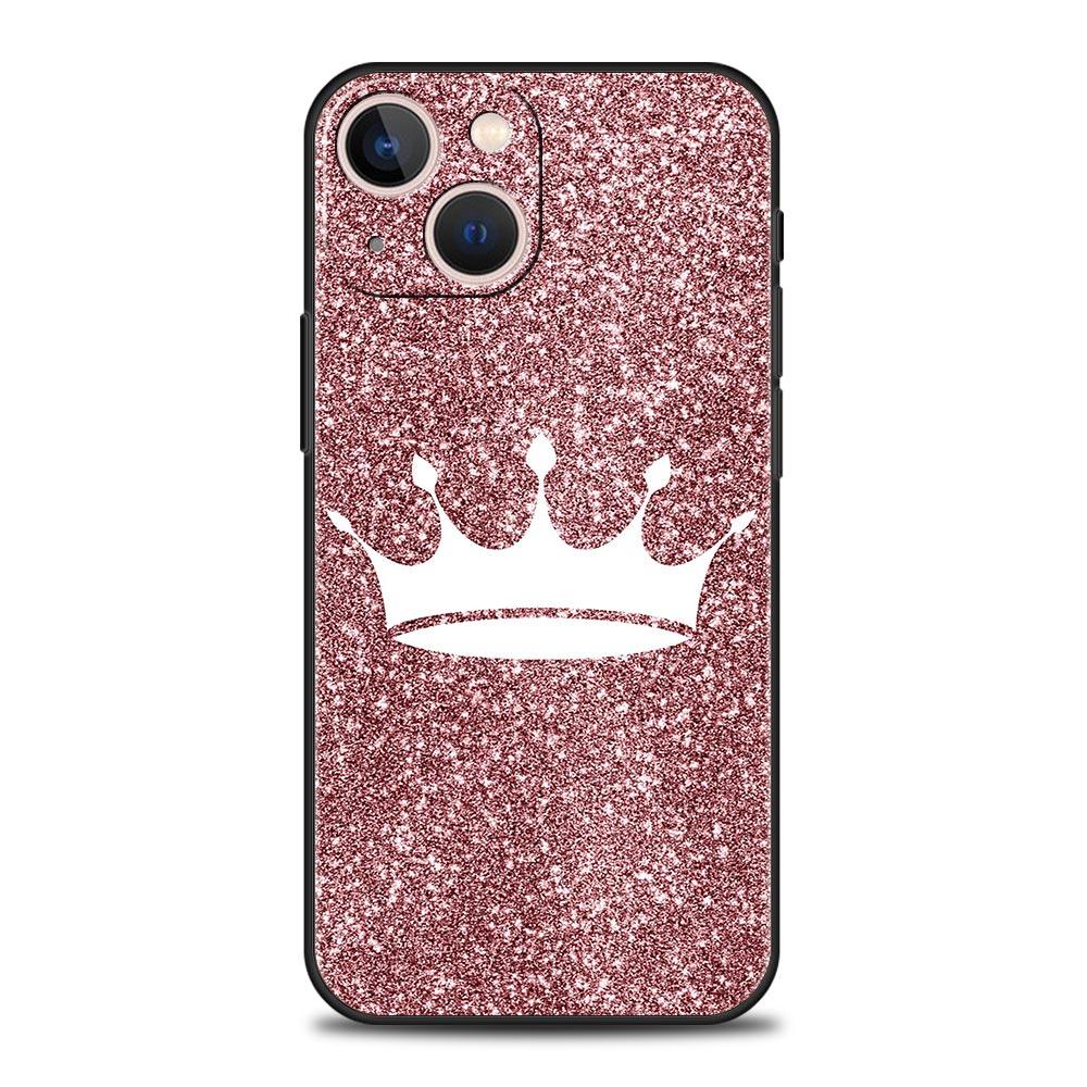Чехол для телефона Розовое золото Розовый Принцесса Королева для iPhone Apple 15 14 13 Pro Max 12 11 Mini 7 8 Plus XR XS X SE 2020 Защитный чехол