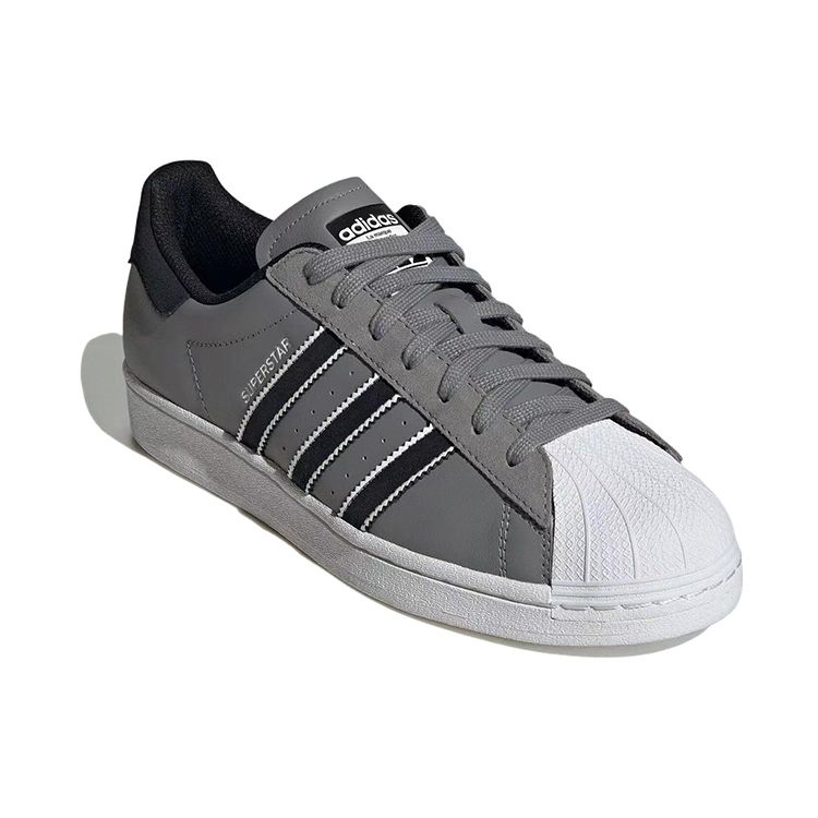 adidas Superstar Серые Черные Мужские Кроссовки Серые-Трехъядерные-Черные Облако-Белые IF7981