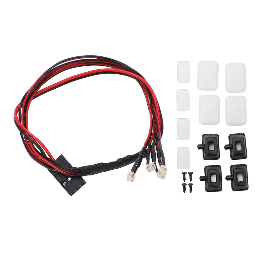 4 светодиодных фары 335 мм RC светодиодные ночные фары для Axial Scx24 124 118 RC автомобиля Фары Квадратные