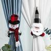 Christmas Curtain Buckle Tieback Doll Cute Santa Snowman Creative Curtain Hold Back Fastener Holiday Home Window Decoration