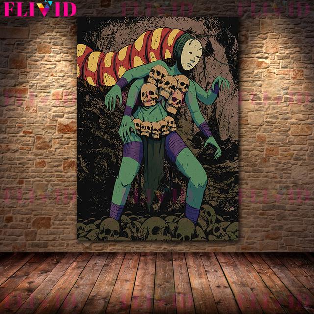 Временные мастера и судьи ада, винтажная настенная живопись на холсте, абстрактное таинственное волшебство, искусство моря