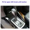 Black Leather Gear Shift Knob Cover for Ford Focus 2012 2013 2014 2015 2016/ Ford Fiesta 2014 2015 2016 / Ford Fusion S/Fusion SE 2013 2014 2015 2016