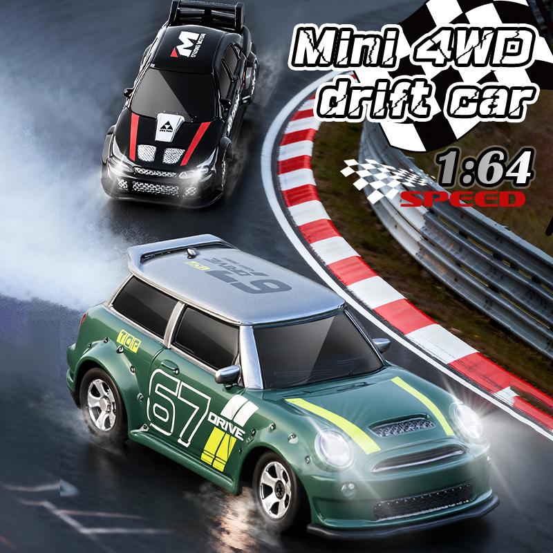 KF33 1:64 2.4G Высокоскоростная Дрифт Радиоуправляемая Машина 4WD Машина на Радиоуправлении Полный Привод Радиоуправляемая Мини Модель Гоночного Автомобиля Игрушка для Мальчика Подарок