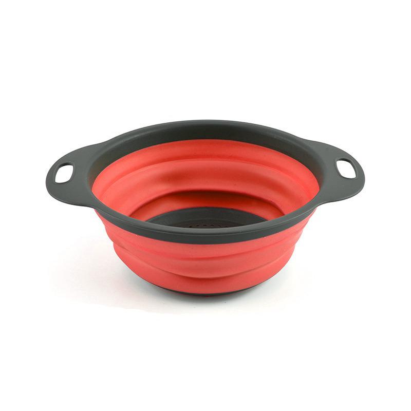 Adjustable Silicone Telescopic Folding Drain Basket for Vegetables