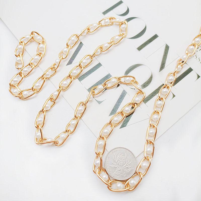 Женский пояс-цепочка из бусин и жемчуга - Алюминиевая цепочка от 6 мм до 8 мм для сапог и аксессуаров для одежды