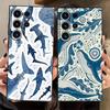 Чехол для телефона Funda для Samsung Galaxy S26 Ultra S10 S9 S23 S20 Ultra S25 Plus S24 S21 FE Note 20 8 9 10 Океанская Акула Кит