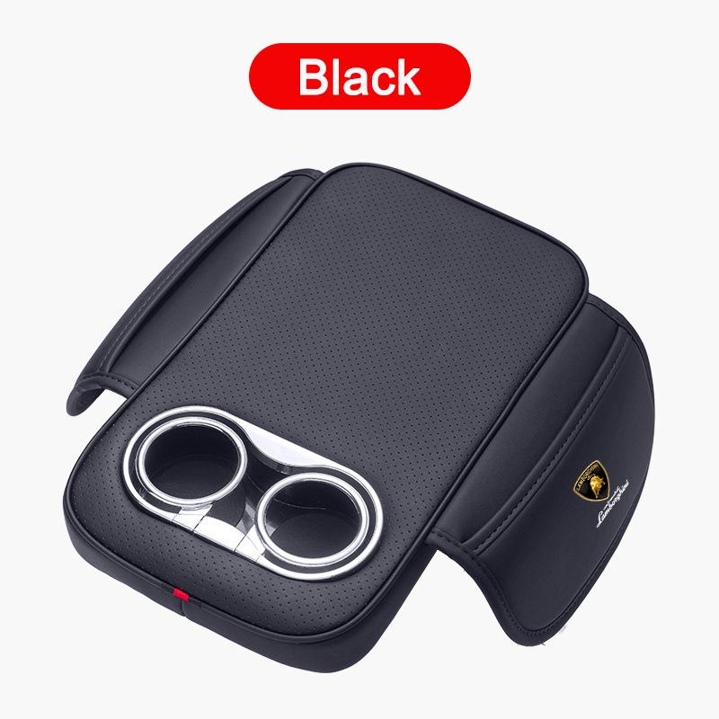 Leather Car Center Console Armrest Cushion 2 Cup Holder For Lamborghini LP570 LP610 Urus LP700 LP770 Gallardo Aventador Keyring VV3