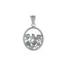 Sterling Silver Gemstone Pendant: Handmade Colorful Boho Charm