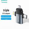 Shanze Three-in-One OTG Adapter: Apple, Type-C, & Android USB Expansion Adapter