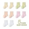 5Pairs Baby Mesh Sock Summer Newborn Cotton Sock Solid Color Thin Breathable Boys Girls Mid Tube Socks 0-3Year Children Footwear