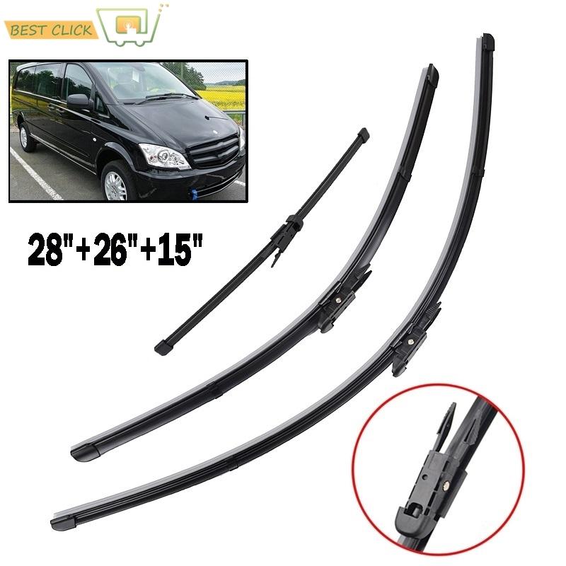 28"26"15" Car Windshield Windscreen Front Window Wiper Blades For Mercedes-Benz Vito Viano W639 2010 2011 2012 2013 2014