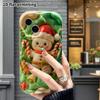 Чехол для телефона: 2D плоский дизайн, подходящий для защитного чехла iPhone 18 17 16 15 14 13 Pro, рождественский пряничный человечек, Рождество и Хэллоуин, идеальный холи