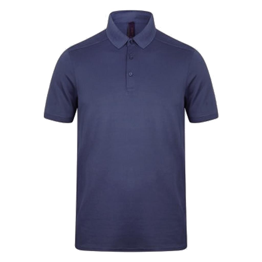 Henbury Мужская рубашка-поло из микротонкого пике стретч