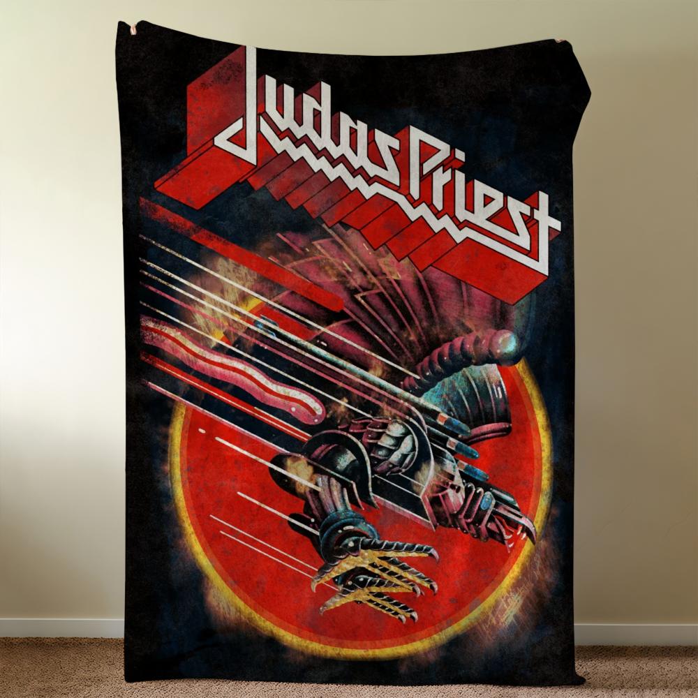 Blanket Throw Super Band Cosy Plush Living Room Sofa Rock Couch P-PriestS-ES Childish Birthday J-Judas-ES Gifts