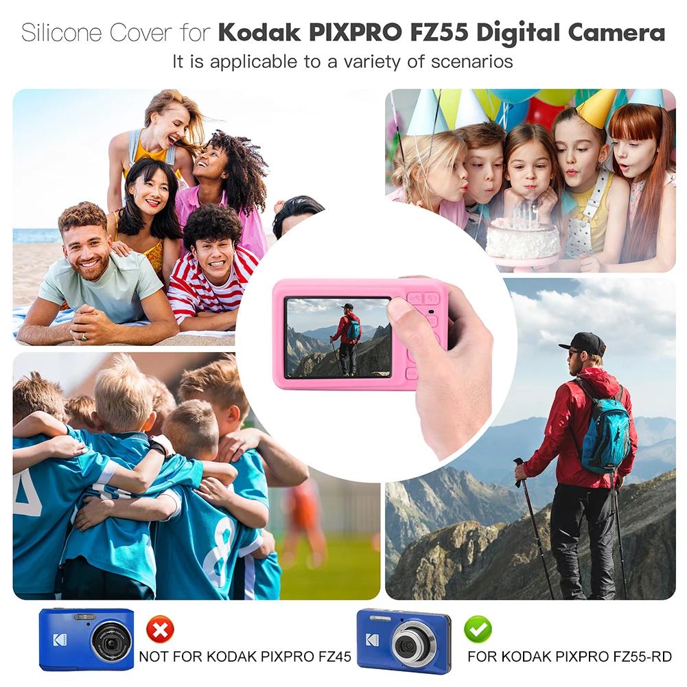 Для цифровой камеры KODAK PIXPRO FZ55 Чехол Мягкий силиконовый защитный чехол Тонкий чехол для камеры для путешествий на открытом воздухе Защитный чехол для камеры
