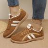 Кроссовки Женские 2025 Осень Новые Плоские На шнуровке Цветные Моральные Тренировочные Туфли