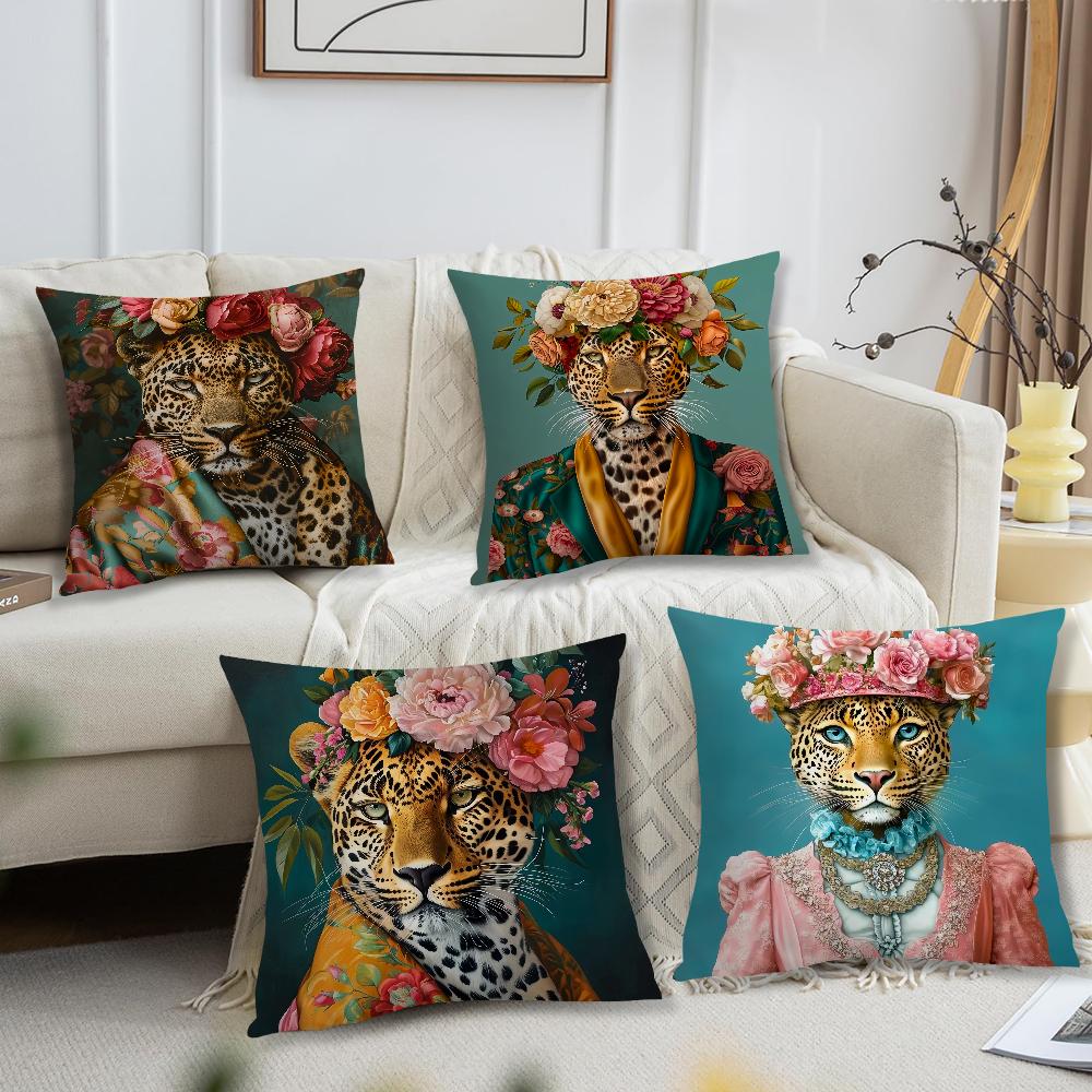 Удобная мягкая Модная наволочка Венок для Леопардового дивана Гостиная Домашний офис Декор Портрет козла С Европой и Защищать