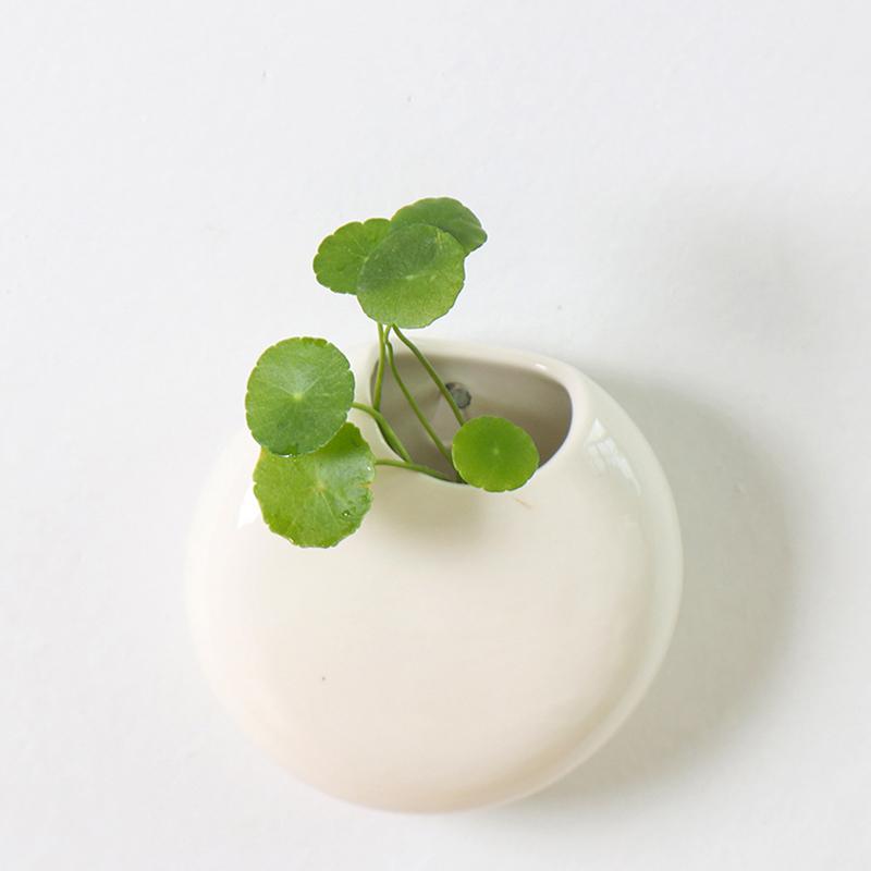 1шт керамический цветочный горшок аксессуары для цветочной композиции настенный цветочный горшок круглая настенная подвесная ваза 11.3x11см