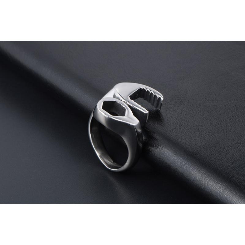 Персонализированное комбинированное кольцо с винтом в стиле панк. Модное мужское кольцо из титановой стали в стиле рок.