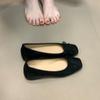 Spot Version~ French Bow Flat-soled Women's Shoes Single Shoes Women's Shallow Mouth Ballet Grandma Shoes Gentle Doudou Single Shoes