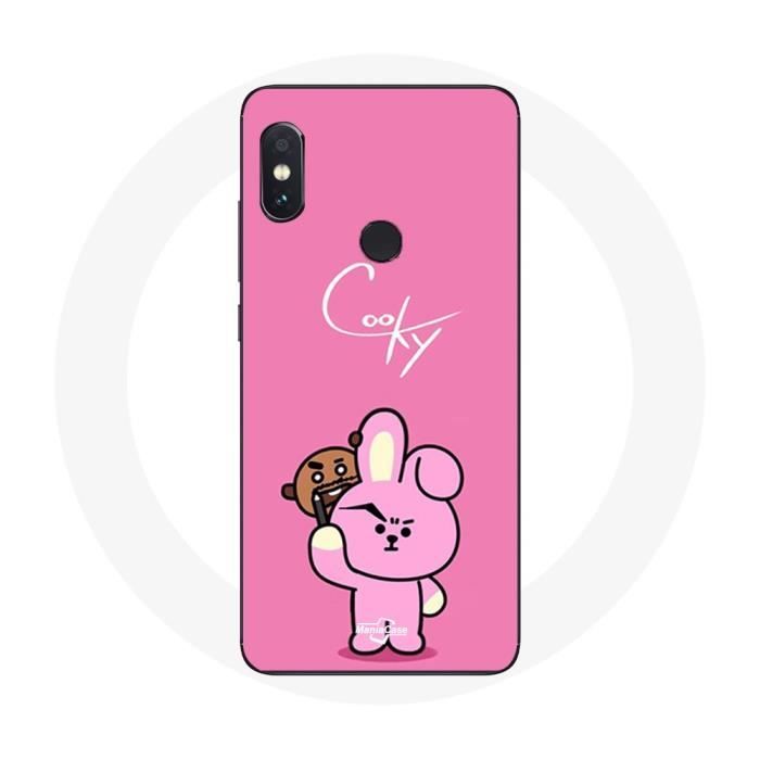 Coque pour Xiaomi Redmi Note 5 Pro BTS Bangtan Sonyeondan BT21 Shooky Suga Et Cooky Jungkook