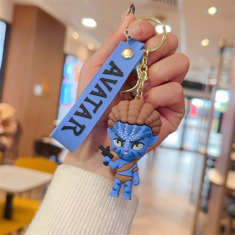 Creative Cartoon Avatar Keychain Three-Dimensional Doll Bag Couple Pendant Car Key Chain Small Gift