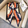 Long oblique corner scarf, silk scarf, high-end fashion and versatile scarf, streamer binding bag, imitation silk, Korean version scarf wholesale