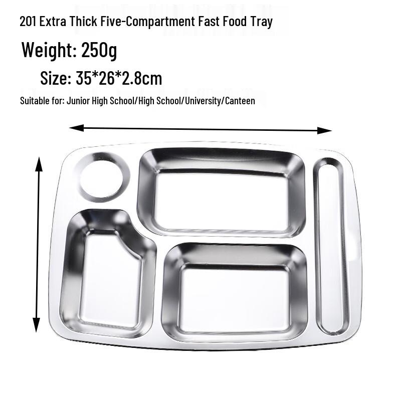 FATTBAO Stainless Steel Divided Meal Tray