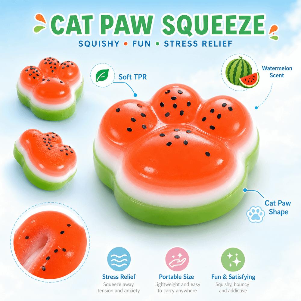 Cream Slime Anti-stress Squeeze Cat Paw Sensory Fidget Toy Creative Decompression Toy Gift