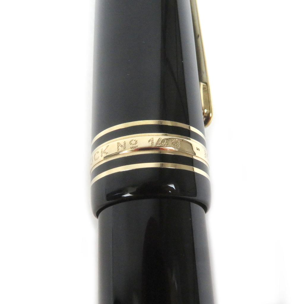 Great MONTBLANC fountain pen Meisterstck 149 Cap type Black gold 18K mens Used