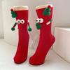 Christmas Party Gloves for Various Ages Soft Knitted Gloves Lovely Festival Theme Hand Gloves/Socks for Family Member
