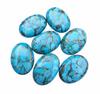 Oval Flat Back Copper Turquoise Cabochons for Jewelry Making - Blue Turquoise Gemstones