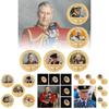 Набор памятных монет британского короля Карла в металлической подарочной коробке